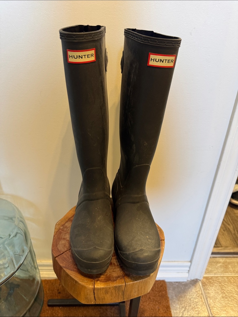 Hunter Black Tall Women's Rain Boots
